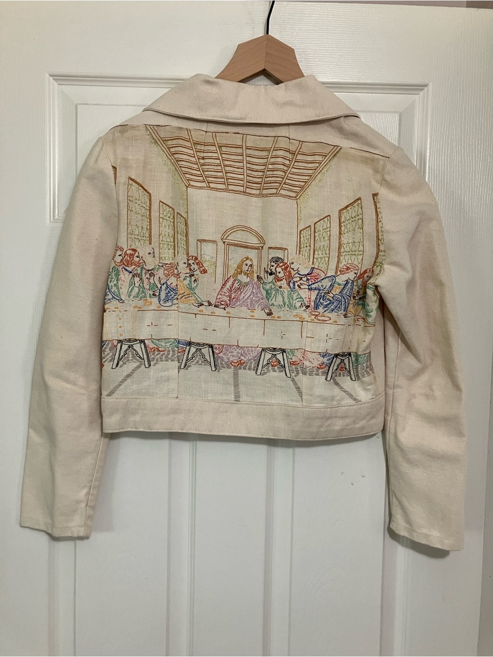 Rosecut Rusty Cuts Super Rare Last Supper Embroiderered Cropped Jacket
